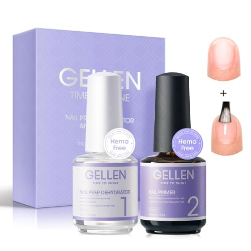 Nail Dehydrator and Acid-Free Primer Set for Long-Lasting Nail Adhesion