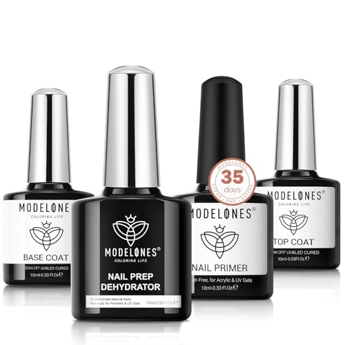 Nail Dehydrator, Acid-Free Primer, Gel Base & Top Coat Set