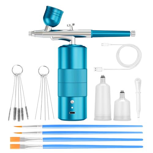 Portable High-Pressure Mini Airbrush Kit with Compressor