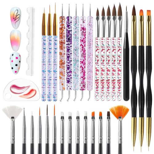 32-Piece Nail Art Brush and Dotting Tool Set