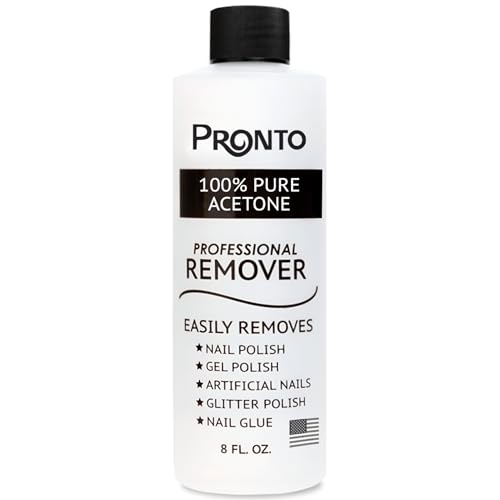 Pronto 100% Pure Acetone Nail Polish Remover ,  8 Fl Oz