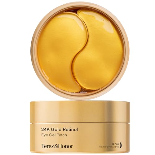 24K Gold Retinol Hydrogel Eye Patches with Collagen and Peptides