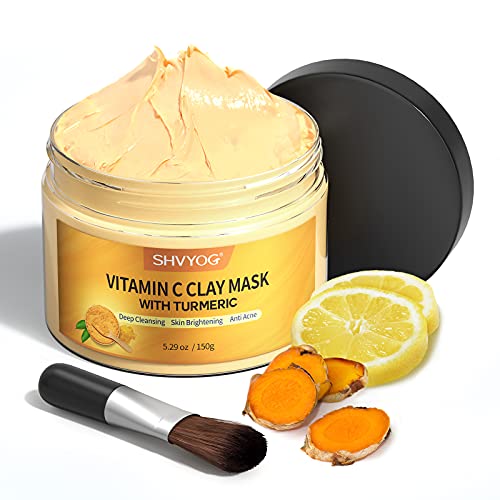 Turmeric & Vitamin C Clay Mask for Deep Cleansing and Radiant Skin