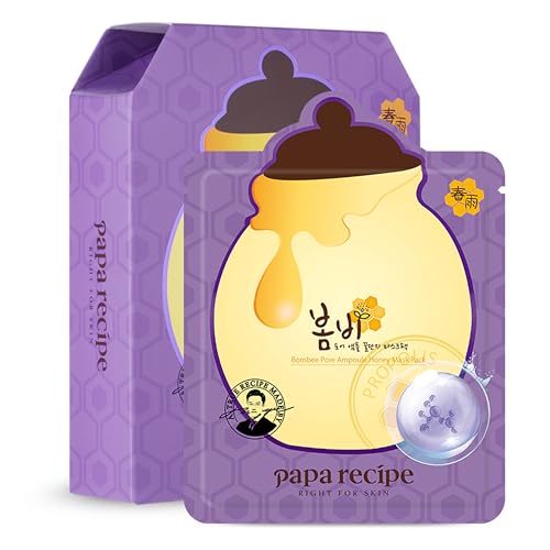 Papa Recipe Bombee Honey Facial Sheet Mask - 10 Sheets for Pore Care and Hydration
