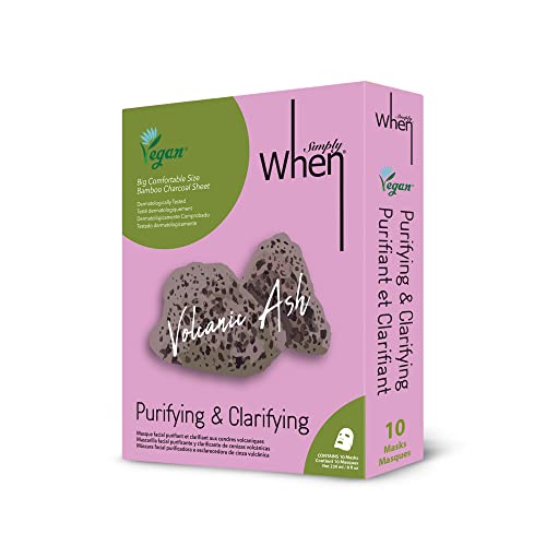 Simply When Volcanic Ash Purifying & Clarifying Vegan Sheet Mask (10 Pack)