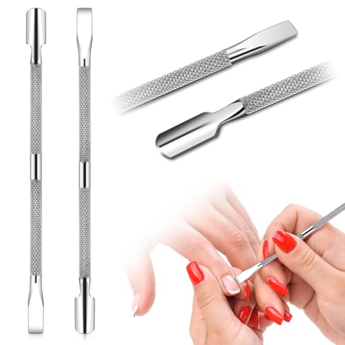HOFASON Dual-Sided Stainless Steel Cuticle Remover and Nail Pusher