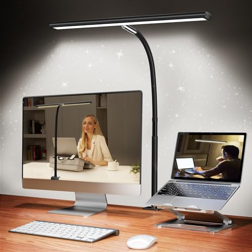 Airlonv LED Desk Lamp with Adjustable Brightness and Flexible Gooseneck