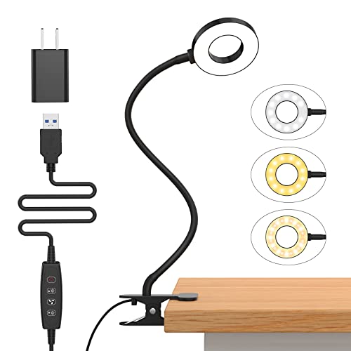 iZELL LED Desk Lamp with Flexible Arm and Clamp