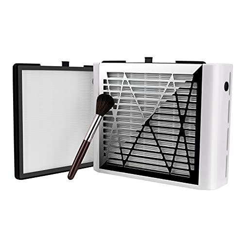 BRANTMAKER Nail Dust Collector with Brush and Reusable Filters
