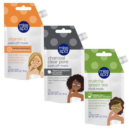 Facial Mask Trio for Brightening, Detoxifying, and Pore Cleansing