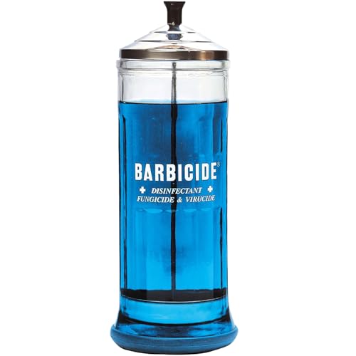 Barbicide Glass Disinfecting Jar with Stainless Steel Lid and Basket - 37 Fl Oz