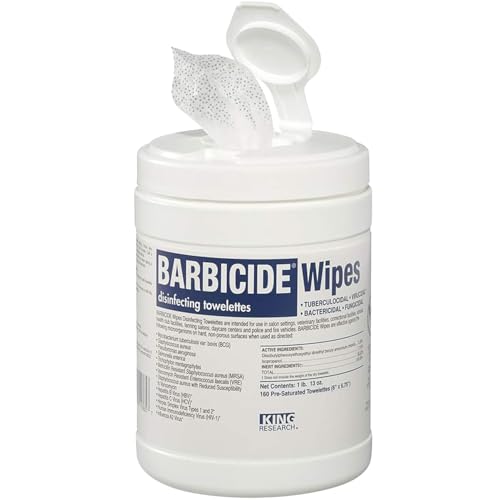BARBICIDE Disinfecting Wipes ,  Broad-Spectrum EPA-Registered Cleaner