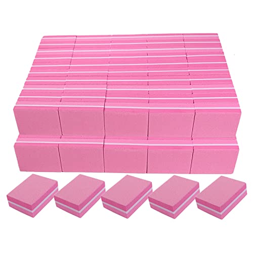 Mini Nail Buffer Blocks 100 Pack - Double Sided 100/180 Grit