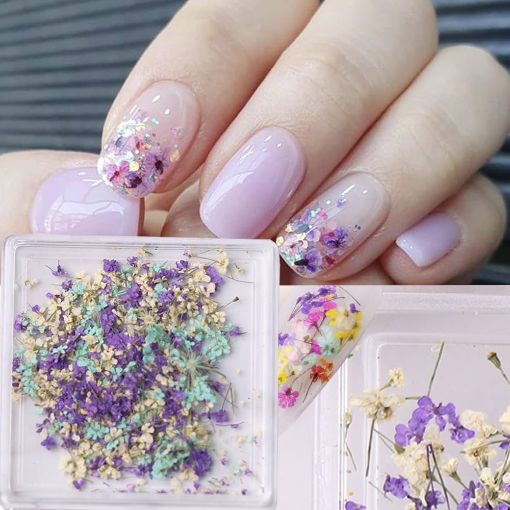 Dried flower nail art transition sets
