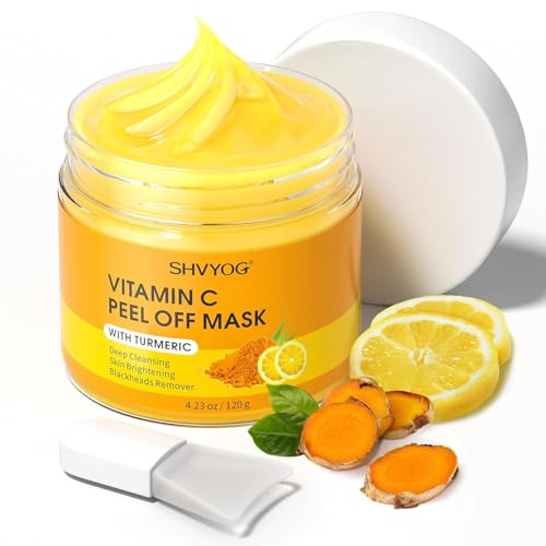 Vitamin C Peel Off Face Mask with Turmeric for Deep Cleansing and Brightening