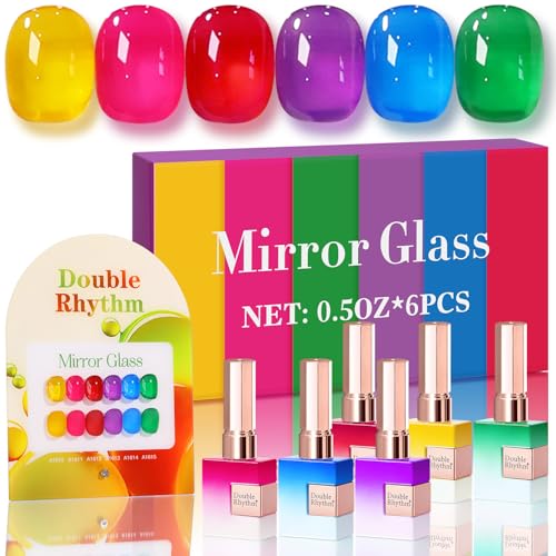 6-Piece Gel Nail Polish Set - Vibrant Colors for Salon Quality Nails