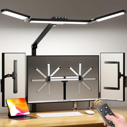 Airlonv LED Desk Lamp with Clamp and Remote ,  Ultra-Bright, Adjustable Light for Home and Office