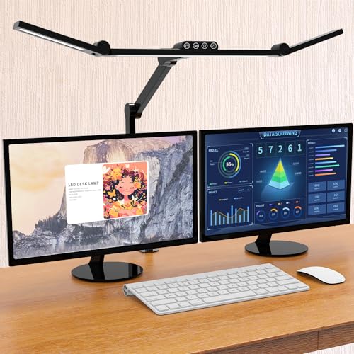 Micomlan LED Desk Lamp with Adjustable Clamp and Auto Dimming