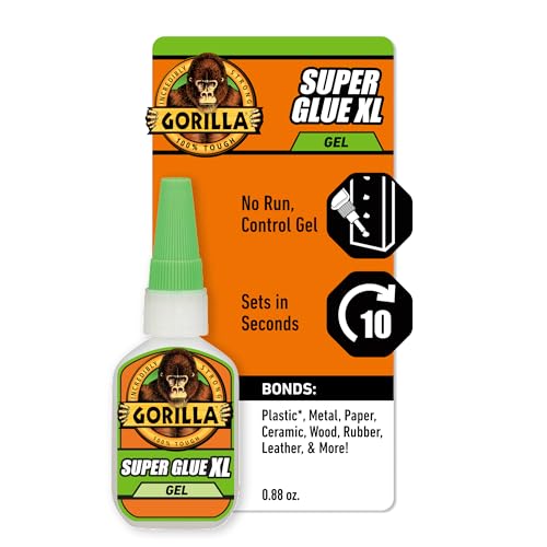 Gorilla Super Glue Gel XL ,  Clear, Fast-Setting Adhesive