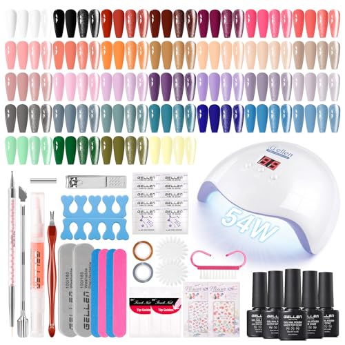 Gellen 71-Piece Gel Nail Polish Kit with UV/LED Lamp and 32 Colors
