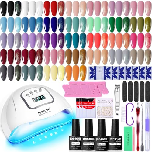 36-Piece Gel Nail Polish Kit with UV Lamp and 32 Color Gel Polishes