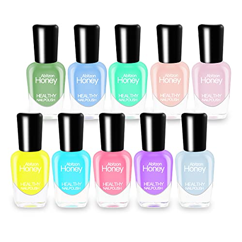 Eco-Friendly Quick-Dry Water-Based Nail Polish Set (10 Colors)