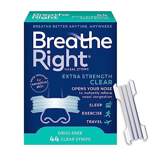 Breathe Right Extra Strength Clear Nasal Strips for Sensitive Skin
