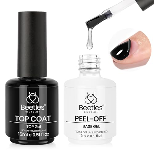 Beetles Peel Off Base and Top Coat Gel Nail Polish Set