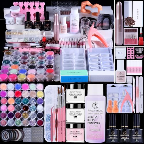 Complete Acrylic Nail Starter Kit with Drill and Accessories