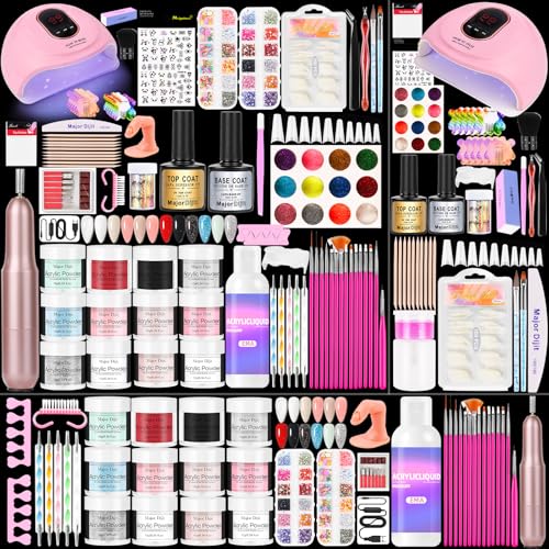 Major Dijit Acrylic Nail Kit with LED Lamp and Electric Nail Drill
