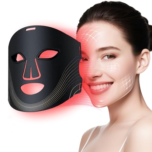 Red Light Therapy Mask with 7 Light Modes and Eye Protection