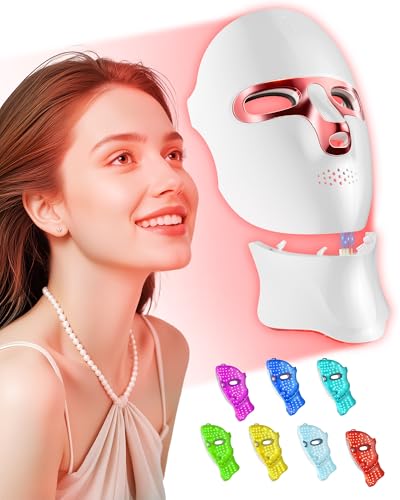 Cordless LED Red & Infrared Light Therapy Mask for Face and Neck