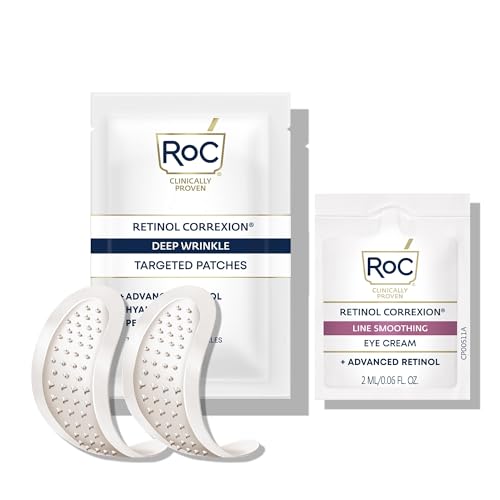 RoC Retinol Deep Wrinkle Targeted Patches with Hyaluronic Acid and Firming Peptides