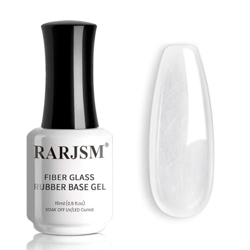Clear Fiber Glass Rubber Base Gel Nail Strengthener