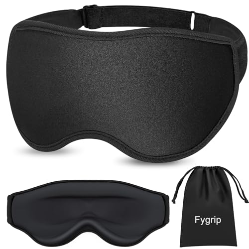 Fygrip 3D Contoured Sleep Mask with Adjustable Strap