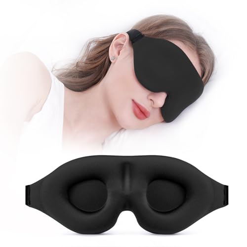 Ergonomic 3D Sleep Mask for Complete Light Blocking