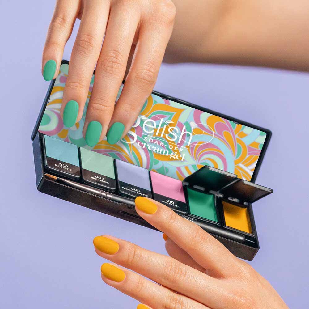 Solid cream gel polish palettes