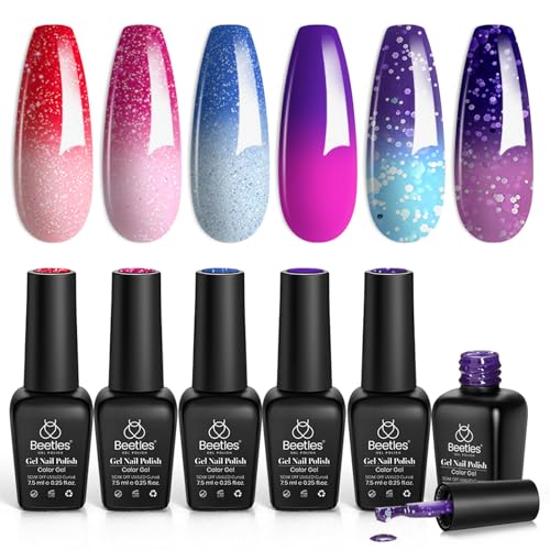 Beetles 6-Color Temperature & Mood Changing Gel Nail Polish Set