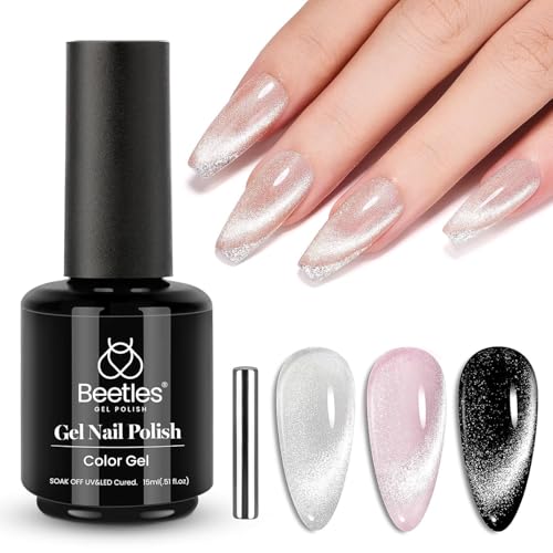 Beetles Silver Cat Eye Gel Nail Polish 15ML