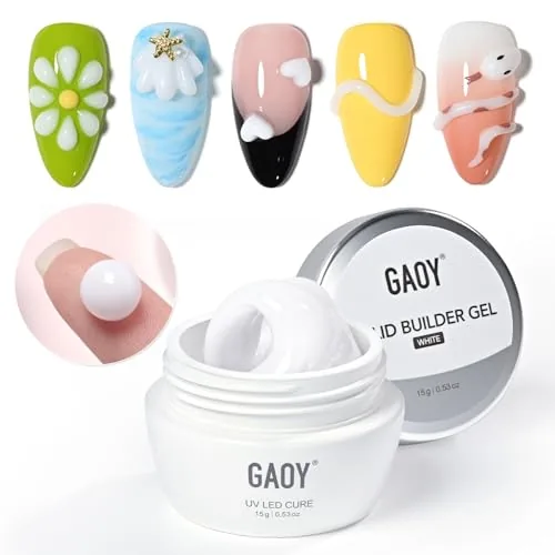 GAOY White 3D Sculpting Builder Gel 15g Solid
