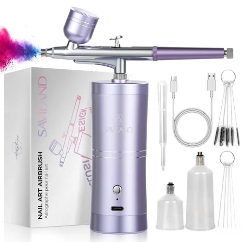 SAVILAND 2026 Cordless Nail Airbrush 25 PSI