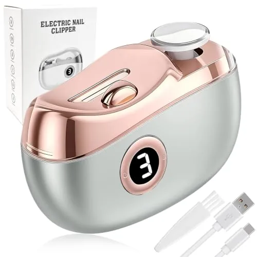 Electric Nail Trimmer 3-Speed with Display Screen