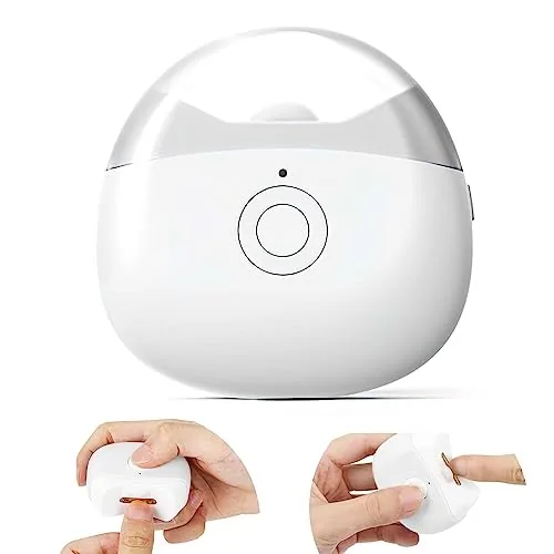SCAIKTIG Electric Nail Clipper LED Light 2-Speed