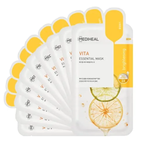 Mediheal Vita Essential Sheet Mask, 10-Pack Brightening