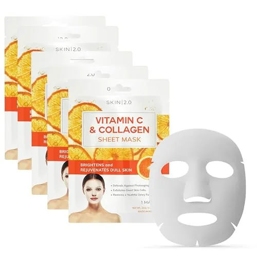 Skin 2.0 Vitamin C Collagen Sheet Mask 5-Pack
