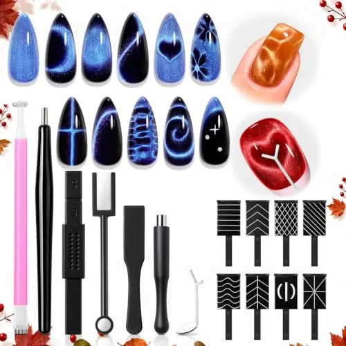 modelones 15-Piece Cat Eye Nail Magnet Tool Set