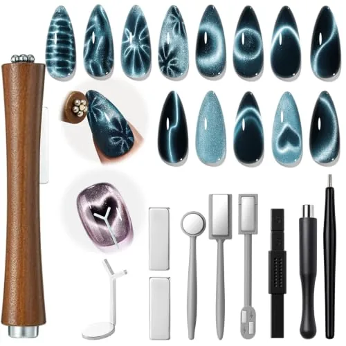 modelones Cat Eye Magnet Set 10-Piece Nail Art Kit