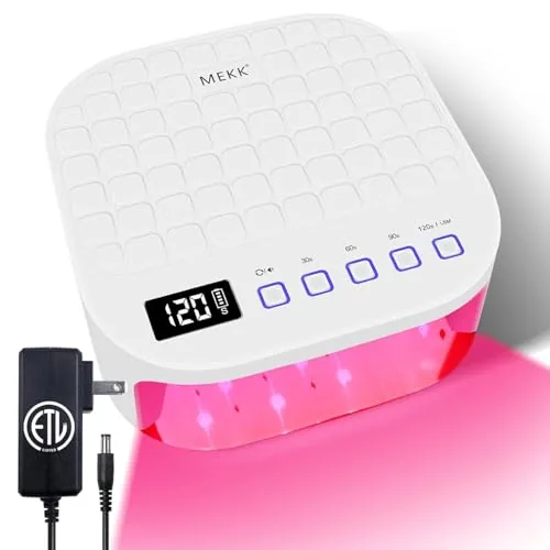 MEKK Cordless 54W UV LED Nail Lamp with Red Light