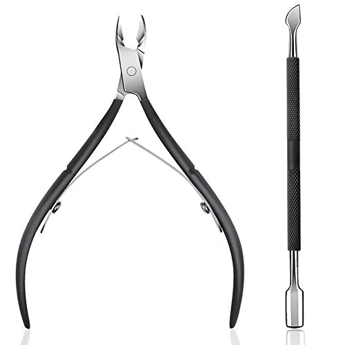 Ejiubas Cuticle Trimmer with Pusher, Stainless Steel
