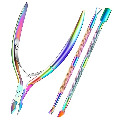 XUNXMAS 5-in-1 Cuticle Trimmer and Pusher Set